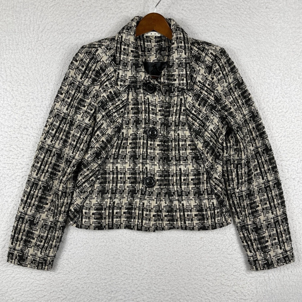 Cabi‎ Jacket Womens Medium Tweed Cropped Corporate Career Fashion Mature